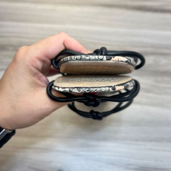 Sam Edelman Women Knotted Strap Slide Sandals Jay Size US 9M Black Snake Print - Picture 5 of 8